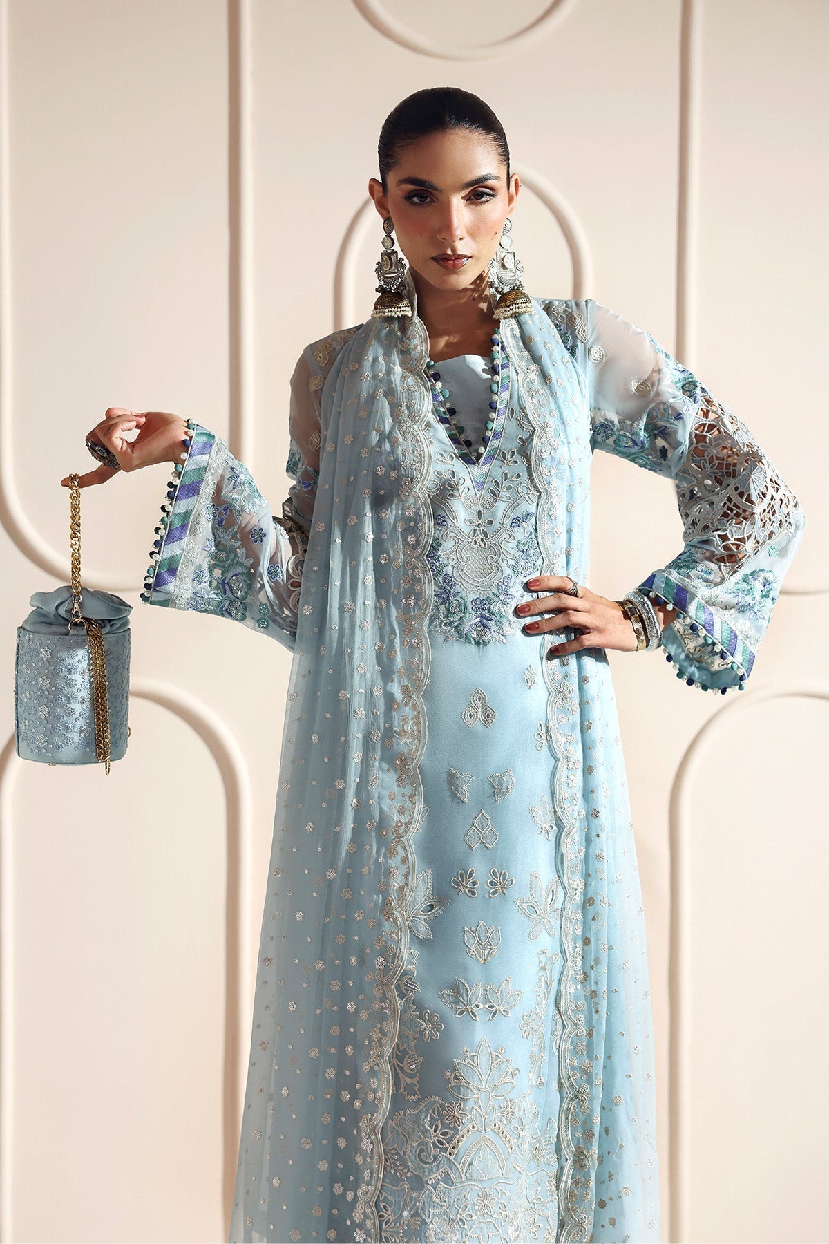 Alizeh | Aymal Luxury Bamber Chiffon | DHANAK - Official Alizeh stockist in UK - Sakeena London
