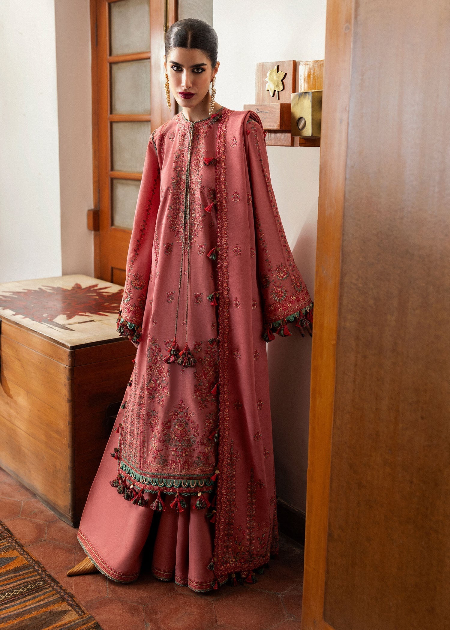 Hussain Rehar | Karandi Winter 24 | Tulle - Official Hussain Rehar stockist in UK - Sakeena London