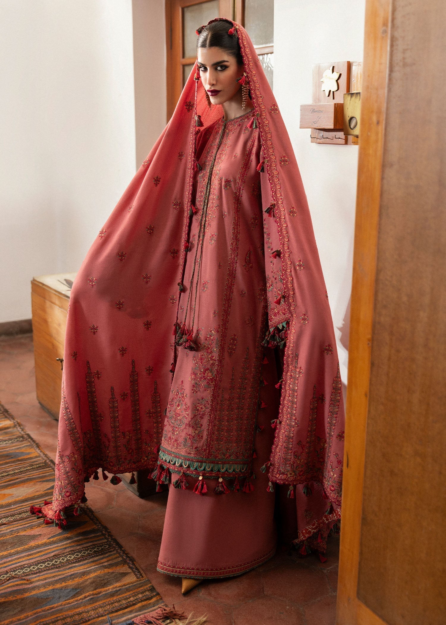 Hussain Rehar | Karandi Winter 24 | Tulle - Official Hussain Rehar stockist in UK - Sakeena London