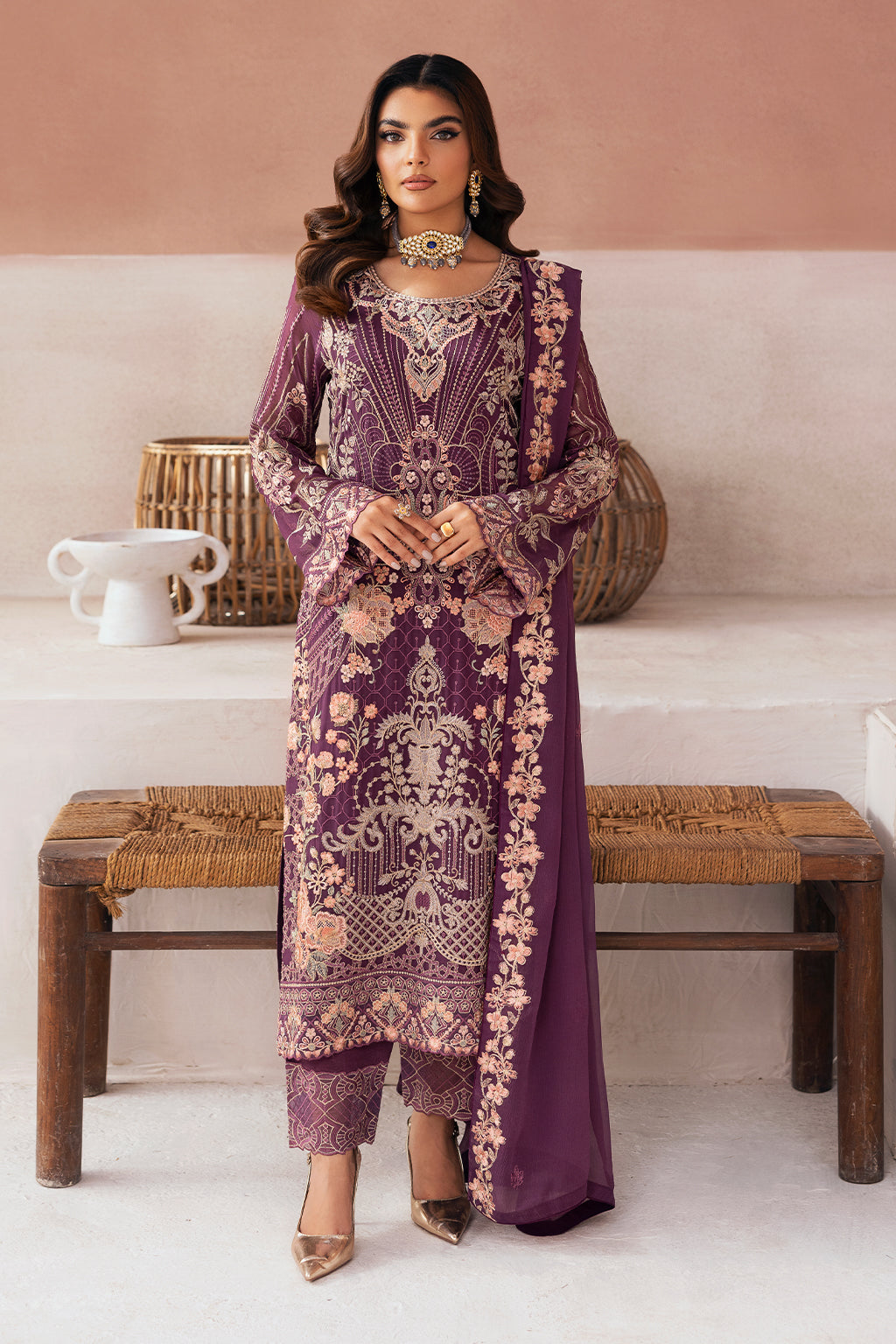Ramsha | Arzoo Chiffon | U-112 - Official Ramsha stockist in UK - Sakeena London