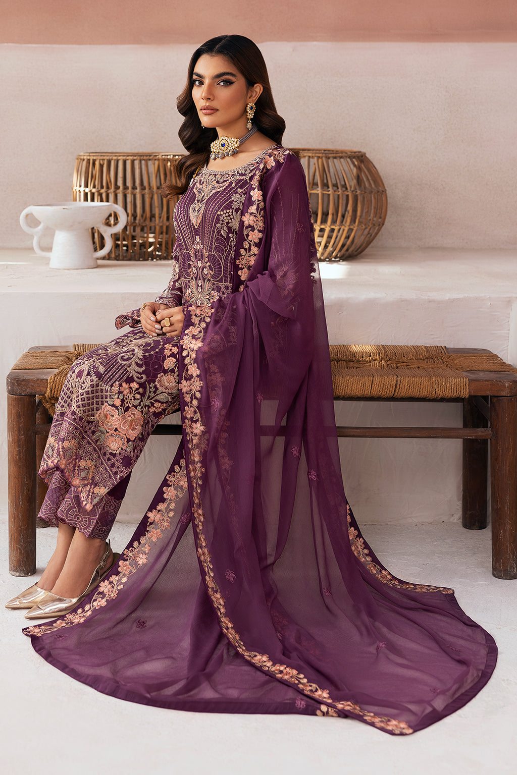 Ramsha | Arzoo Chiffon | U-112 - Official Ramsha stockist in UK - Sakeena London