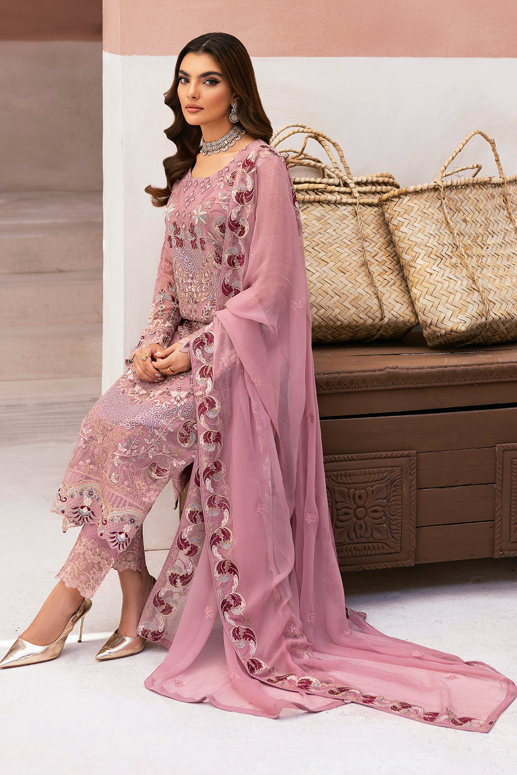 Ramsha | Arzoo Chiffon | U-109 - Official Ramsha stockist in UK - Sakeena London