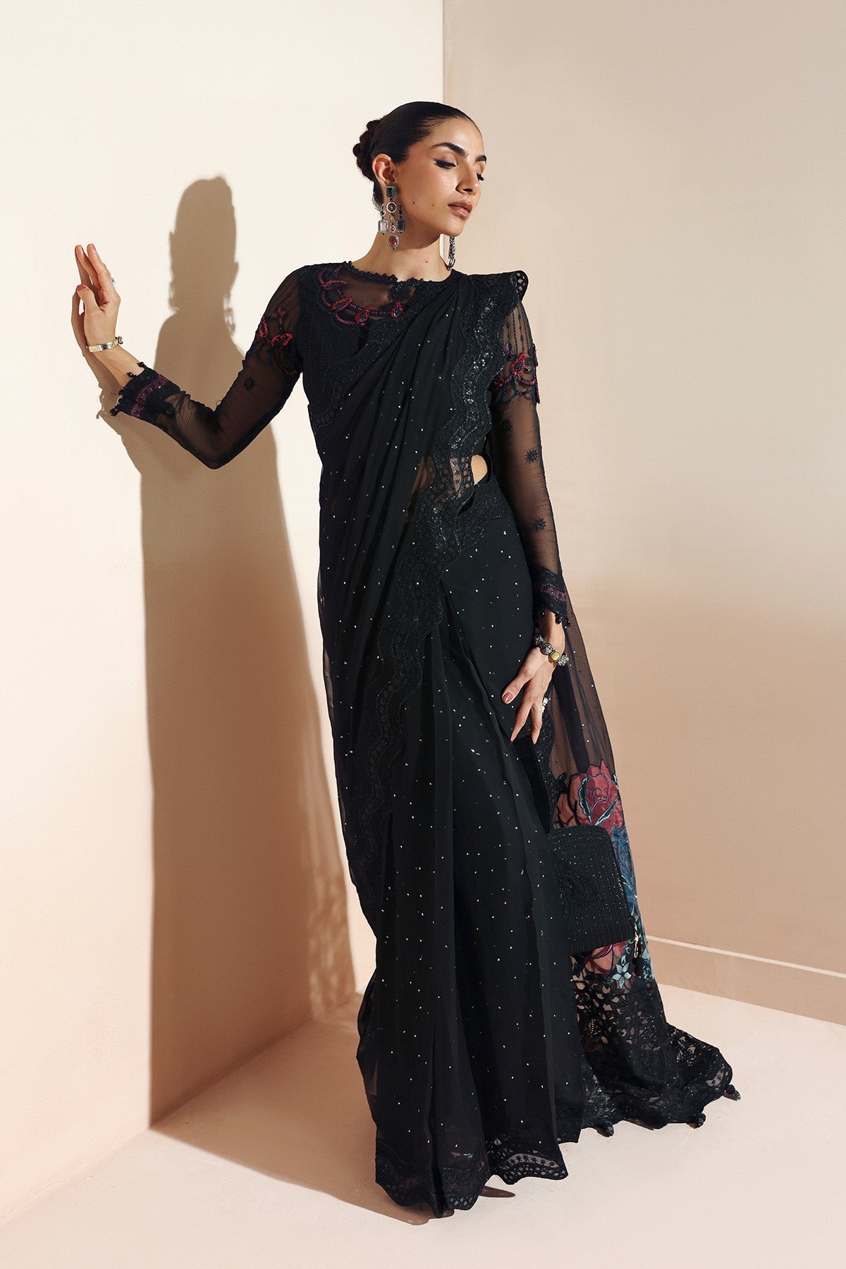 Alizeh | Aymal Luxury Bamber Chiffon | MEERAB - Official Alizeh stockist in UK - Sakeena London
