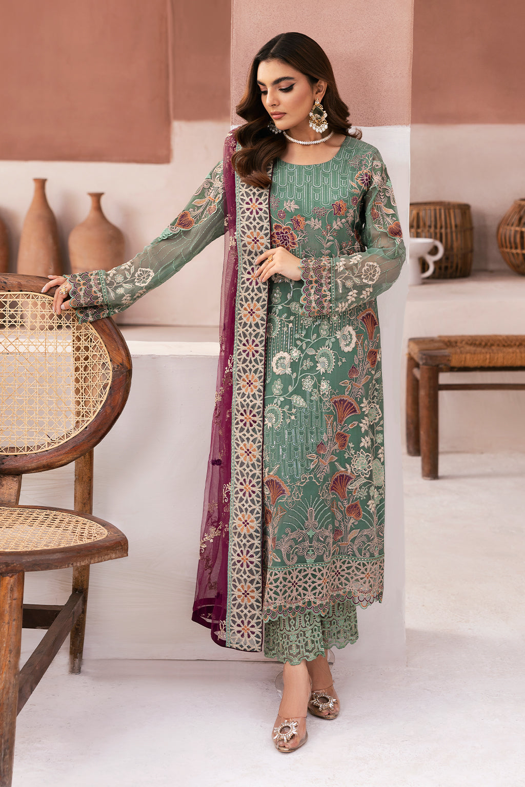 Ramsha | Arzoo Chiffon | U-103 - Official Ramsha stockist in UK - Sakeena London