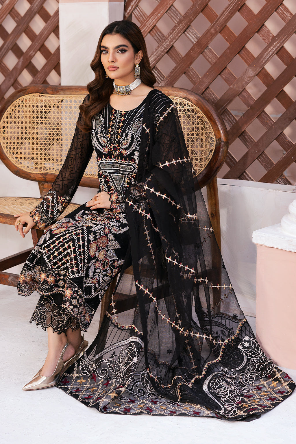 Ramsha | Arzoo Chiffon | U-107 - Official Ramsha stockist in UK - Sakeena London