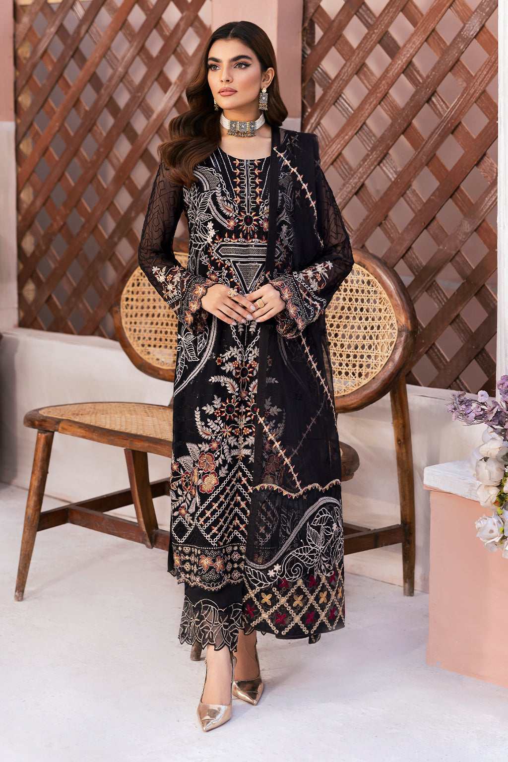 Ramsha | Arzoo Chiffon | U-107 - Official Ramsha stockist in UK - Sakeena London