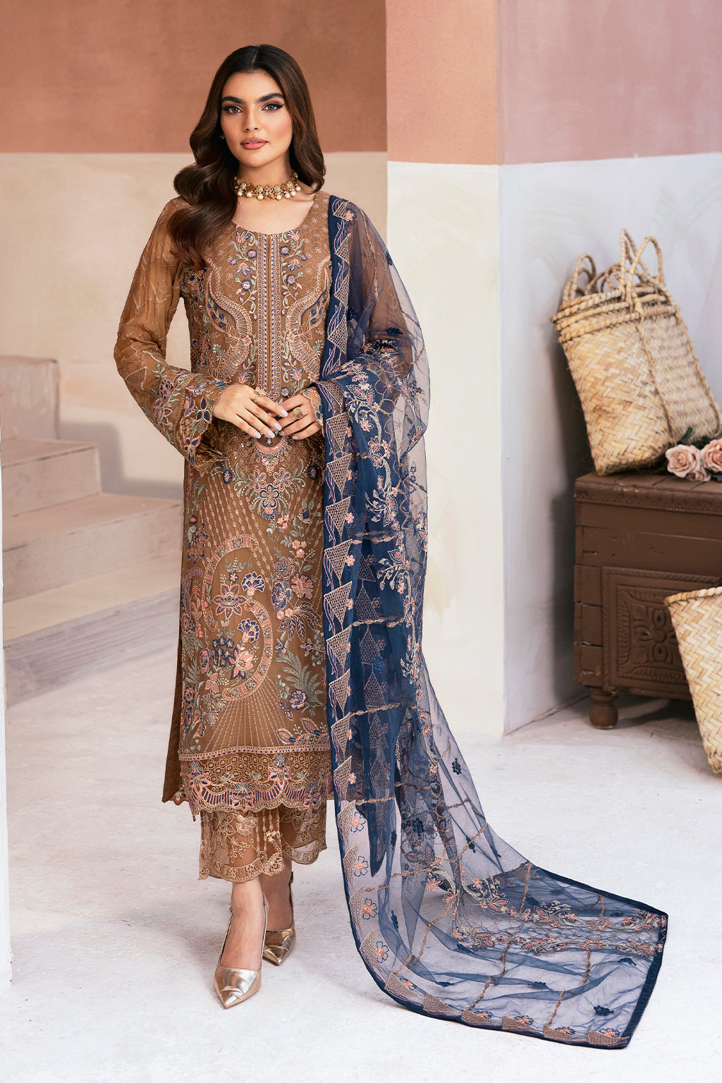 Ramsha | Arzoo Chiffon | U-110 - Official Ramsha stockist in UK - Sakeena London