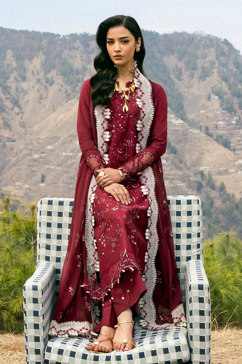 Qalamkar | Qlinekari Lawn | DC-06 Aila - Official Qalamkar stockist in UK - Sakeena London