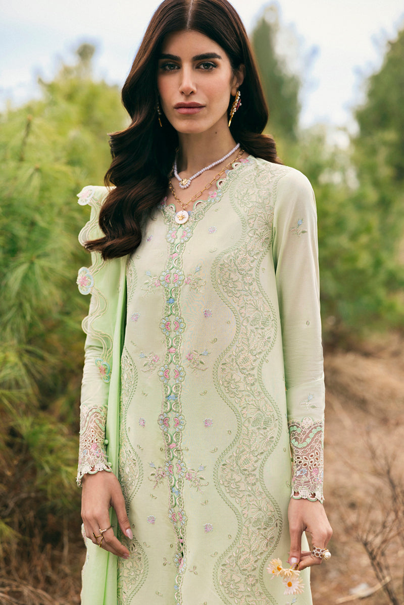 Qalamkar | Qlinekari Lawn | DC-14 Meline - Official Qalamkar stockist in UK - Sakeena London