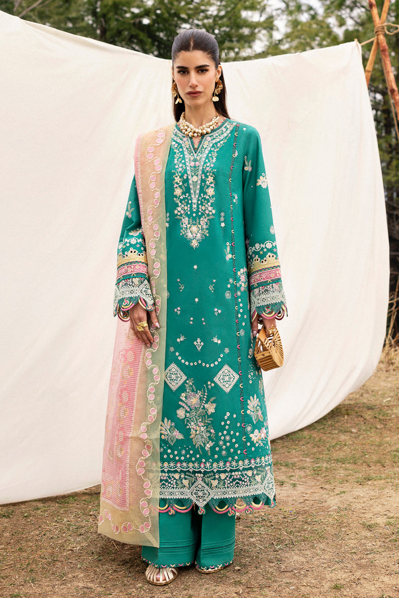 Qalamkar | Qlinekari Lawn | DC-08 Elida - Official Qalamkar stockist in UK - Sakeena London