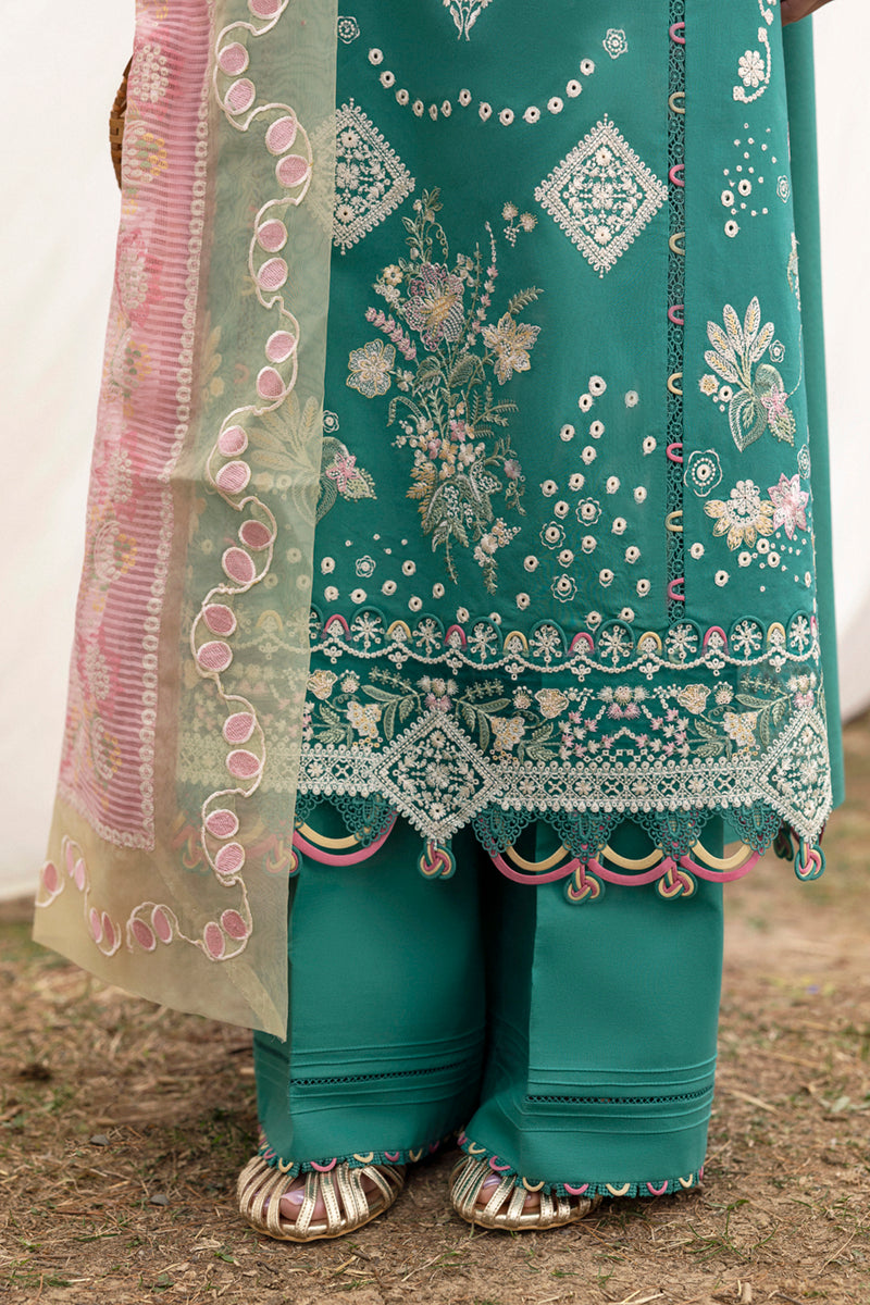 Qalamkar | Qlinekari Lawn | DC-08 Elida - Official Qalamkar stockist in UK - Sakeena London