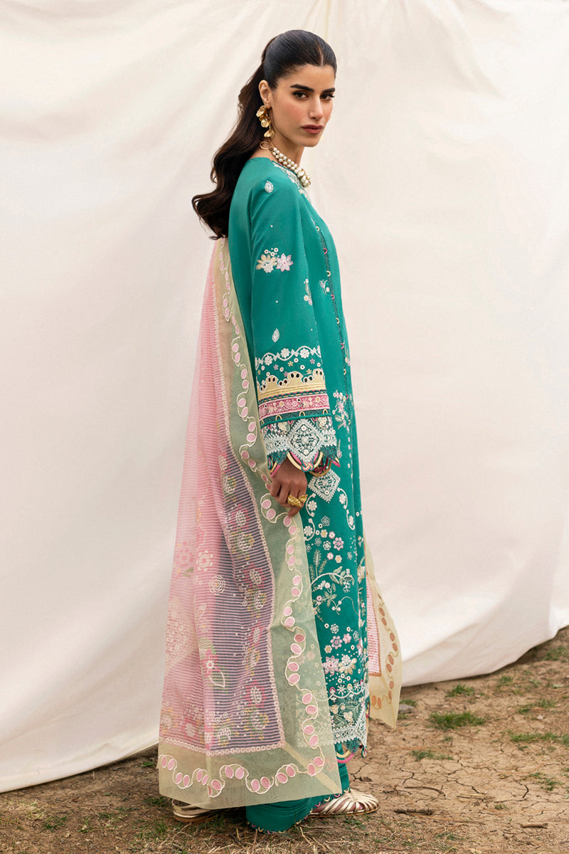 Qalamkar | Qlinekari Lawn | DC-08 Elida - Official Qalamkar stockist in UK - Sakeena London