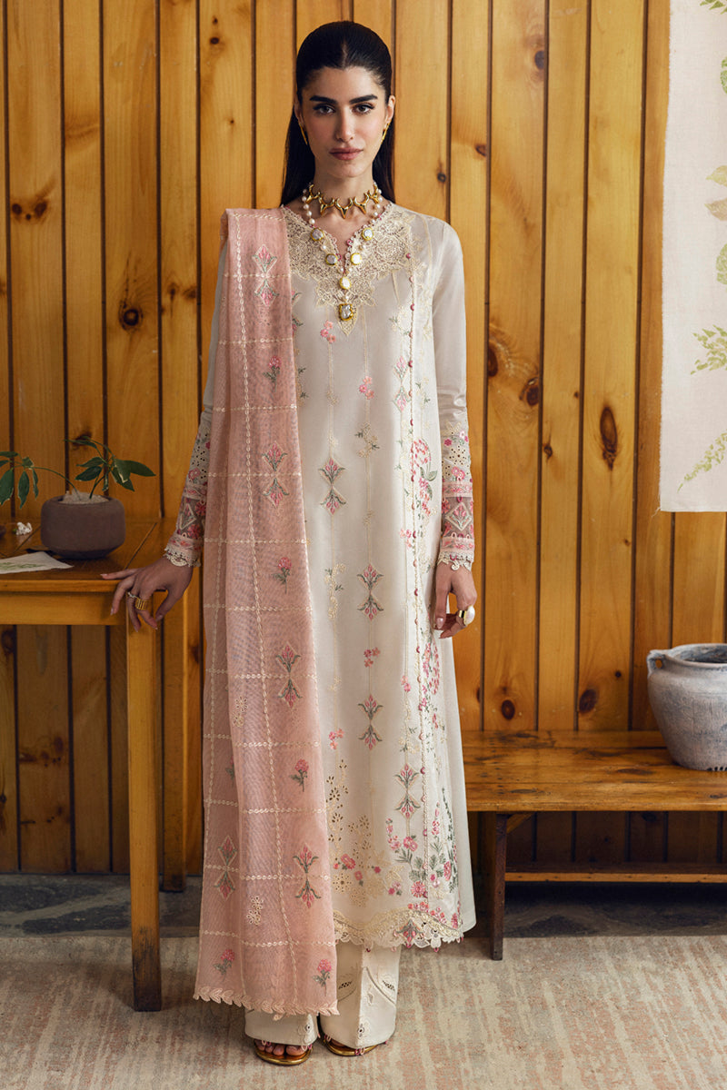 Qalamkar | Qlinekari Lawn | DC-07 Tyrah - Official Qalamkar stockist in UK - Sakeena London