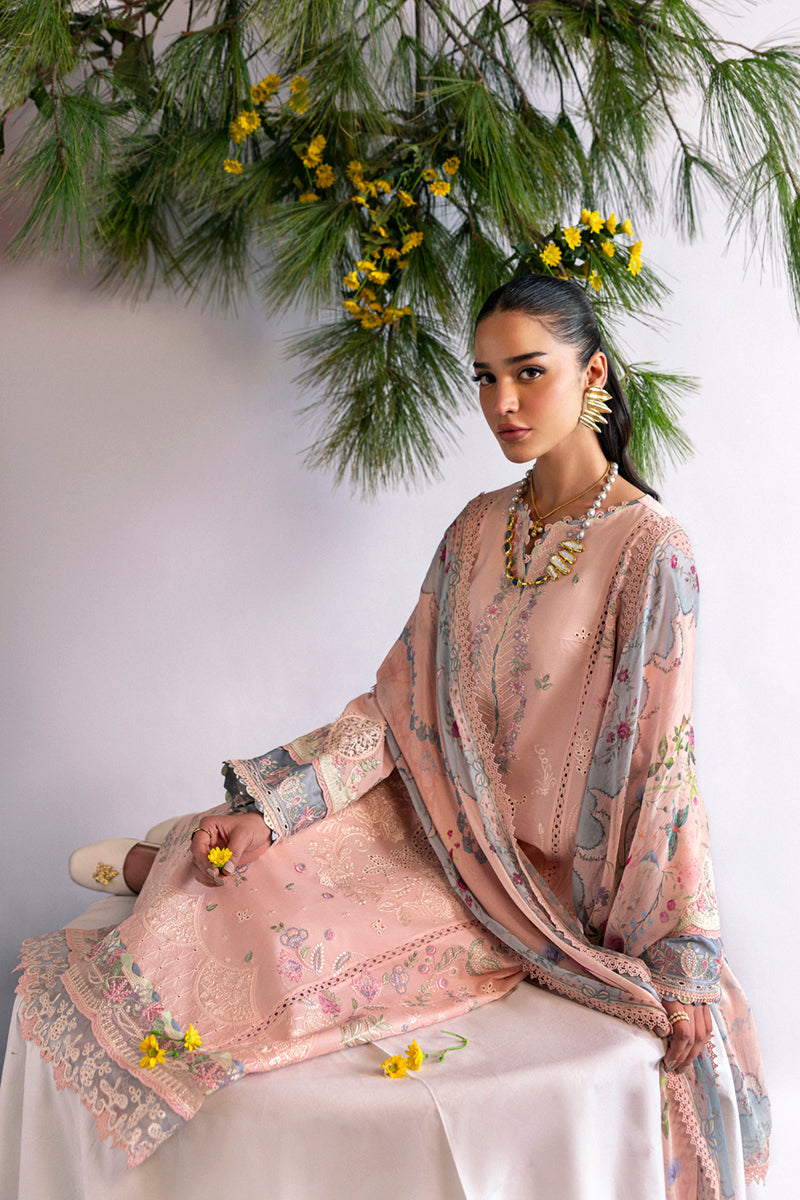 Qalamkar | Qlinekari Lawn | DC-11 Hedi - Official Qalamkar stockist in UK - Sakeena London