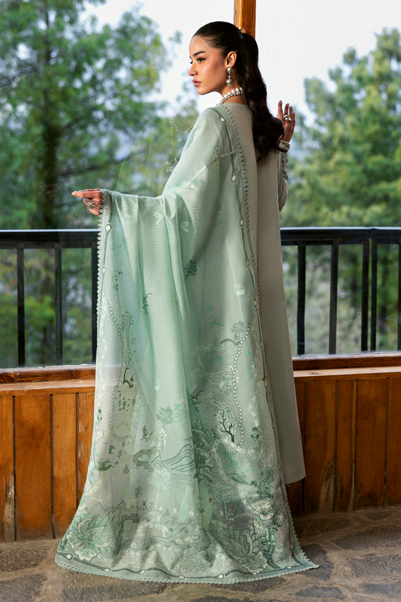 Qalamkar | Qlinekari Lawn | DC-15 Elira - Official Qalamkar stockist in UK - Sakeena London
