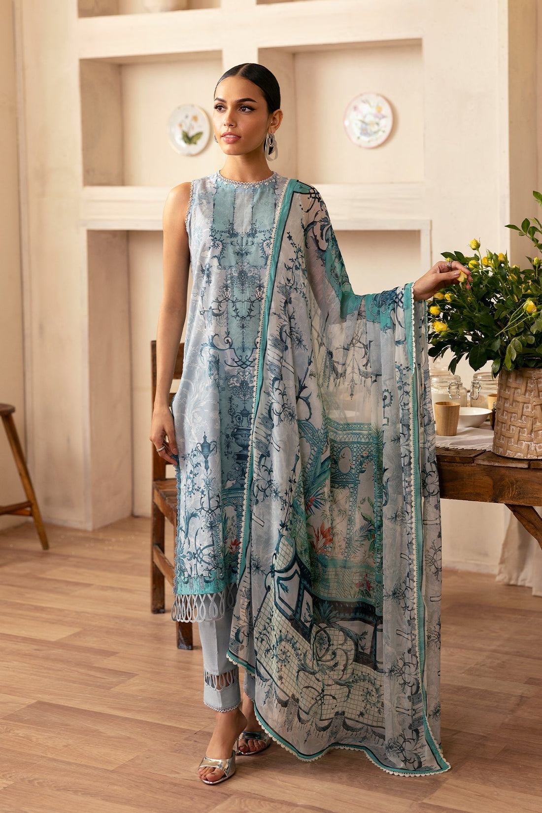 Sahar | Selene 25 | Silver Mist - Official Sahar stockist in UK - Sakeena London