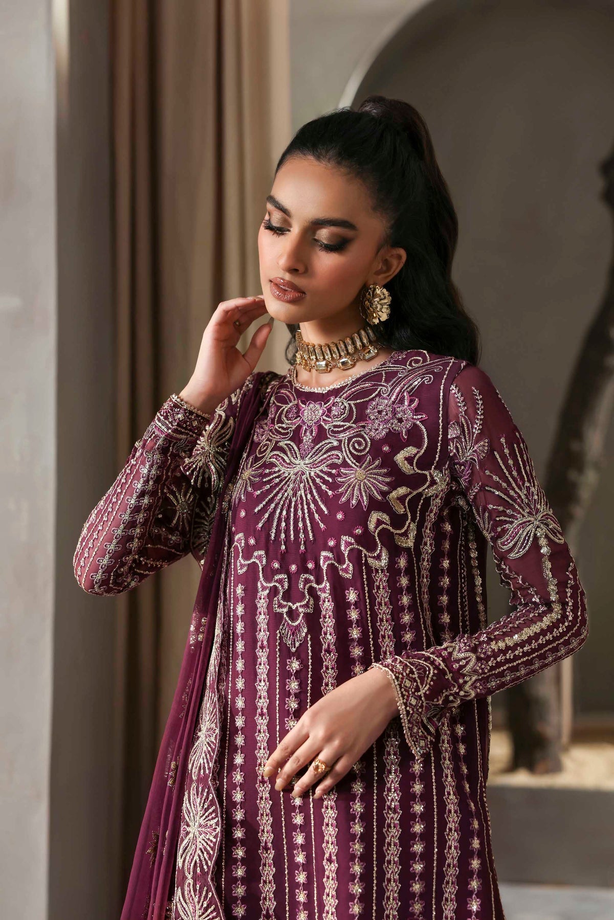 Akbar Aslam | Meeras Luxury Chiffon 25 | Mahin - Official Akbar Aslam stockist in UK - Sakeena London