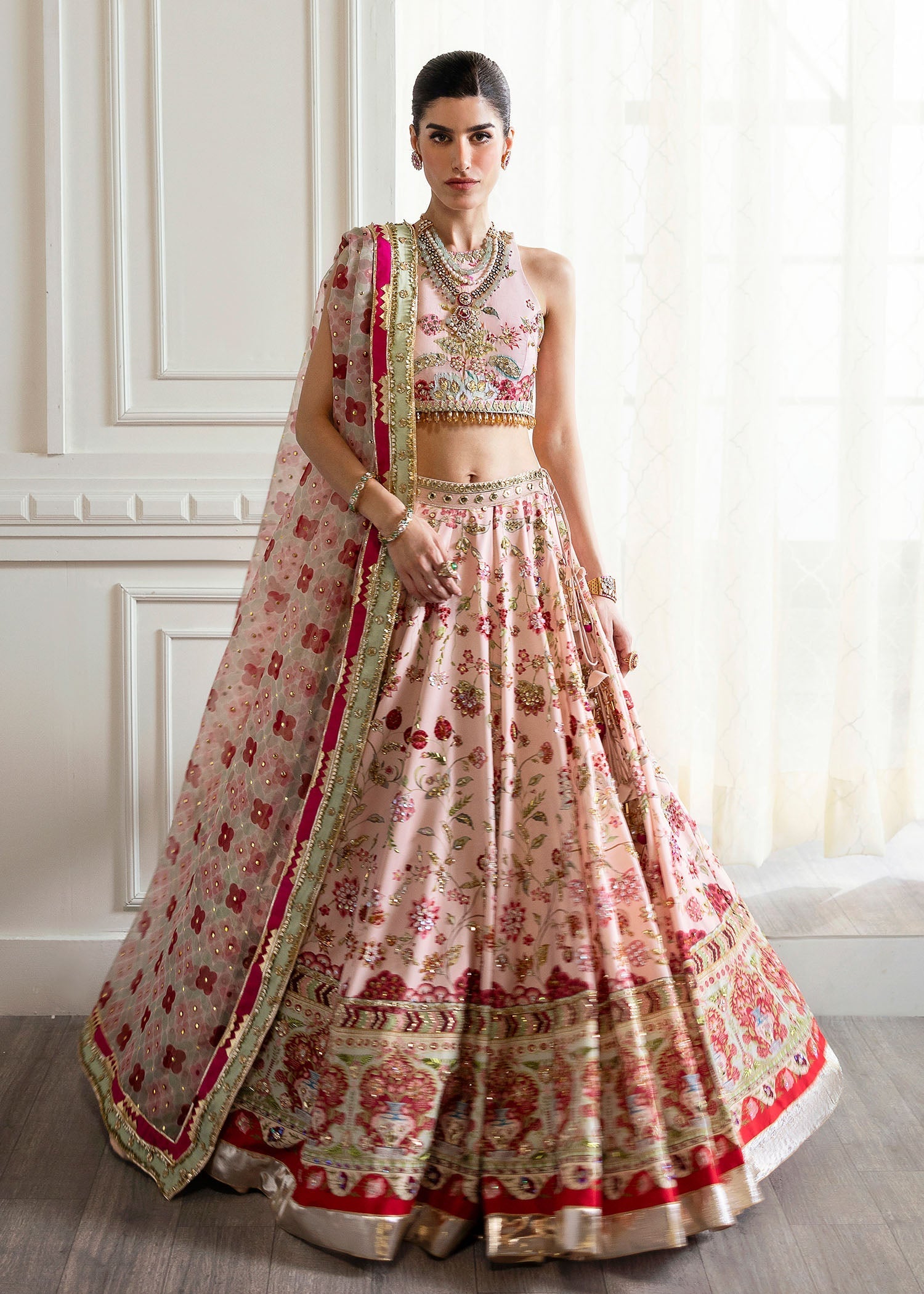 Crimson | A Beautiful Chaos Wedding Collection | Chinoiserie Lehnga - Official Crimson stockist in UK - Sakeena London