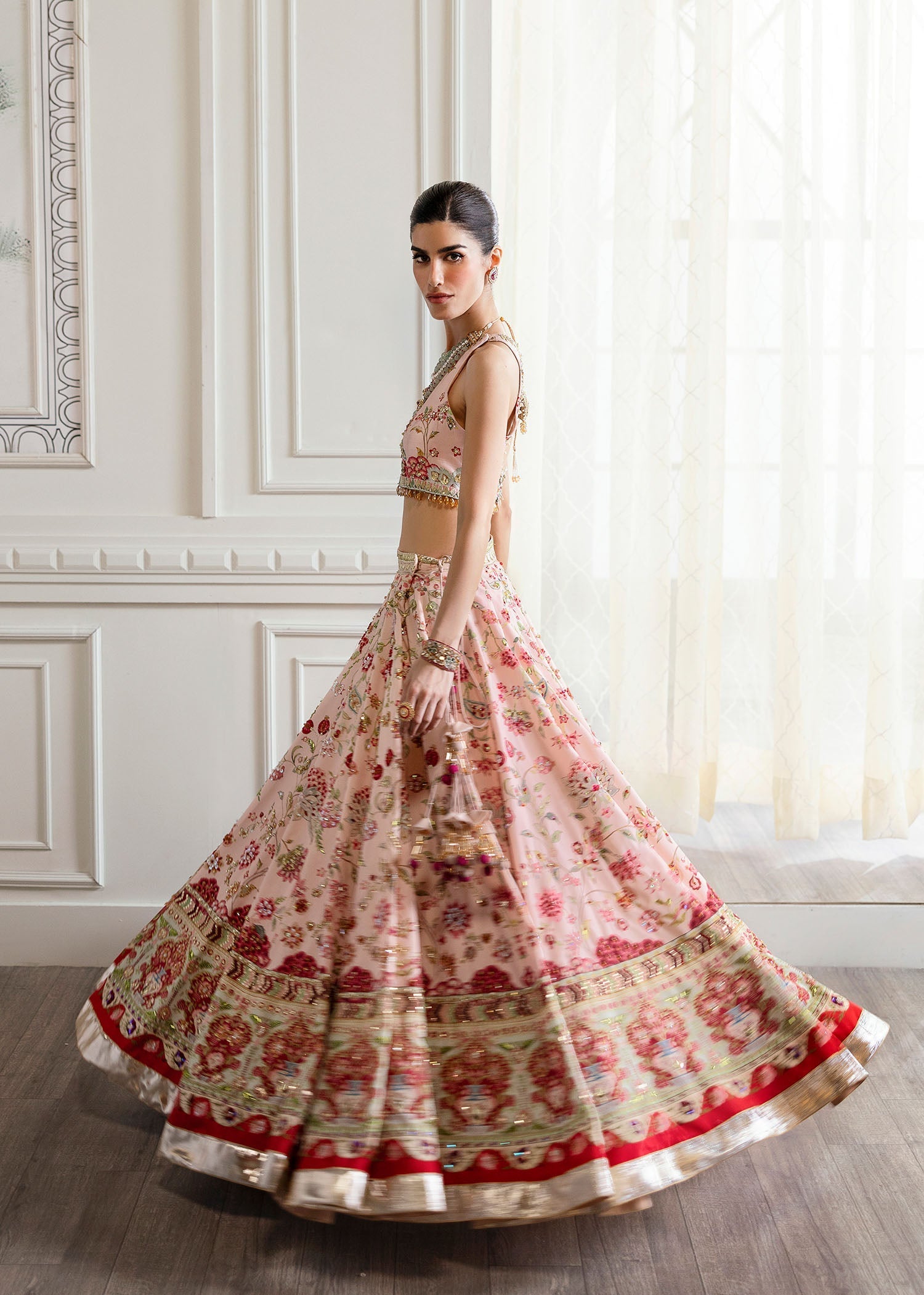 Crimson | A Beautiful Chaos Wedding Collection | Chinoiserie Lehnga - Official Crimson stockist in UK - Sakeena London