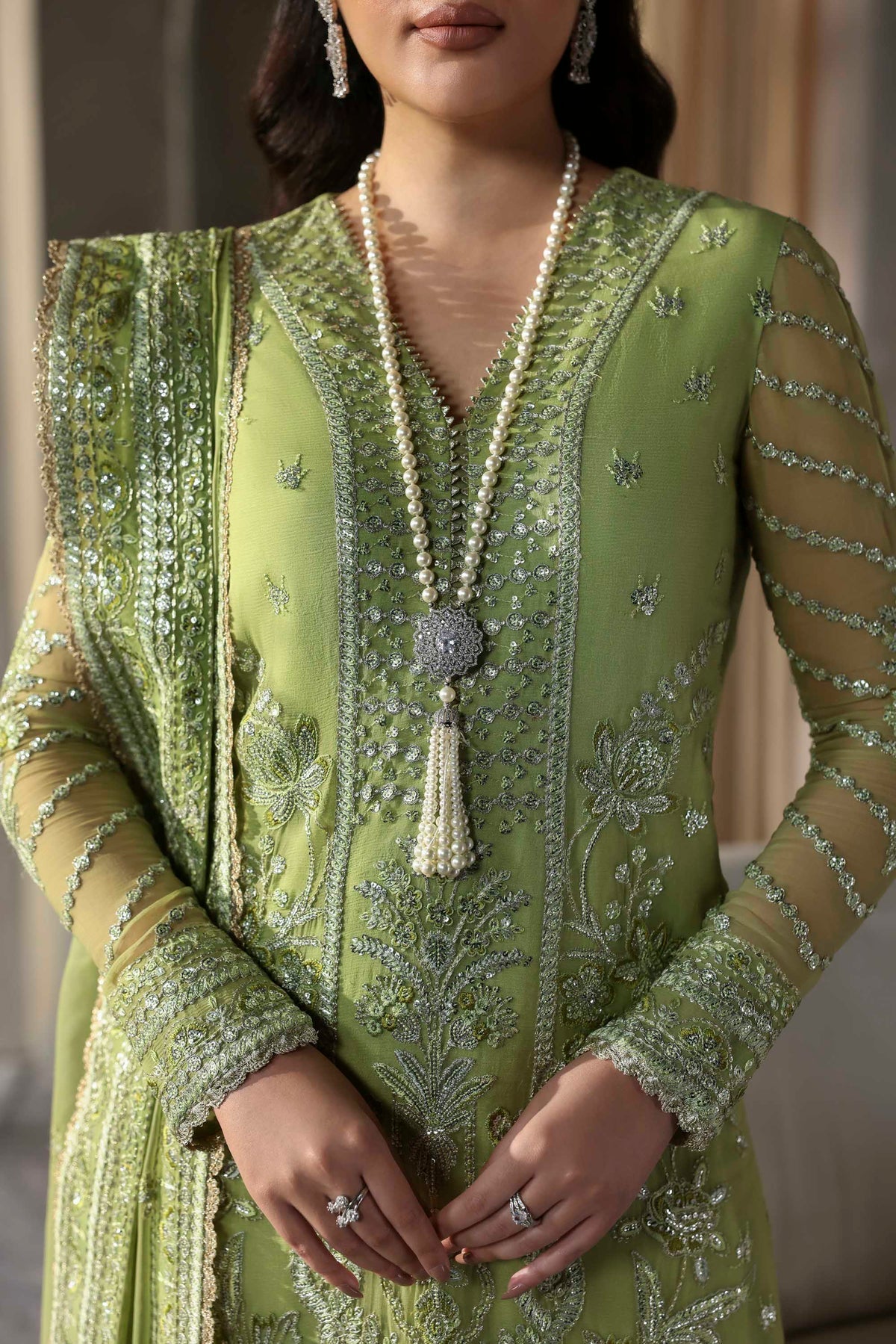 Akbar Aslam | Meeras Luxury Chiffon 25 | Verdaz - Official Akbar Aslam stockist in UK - Sakeena London