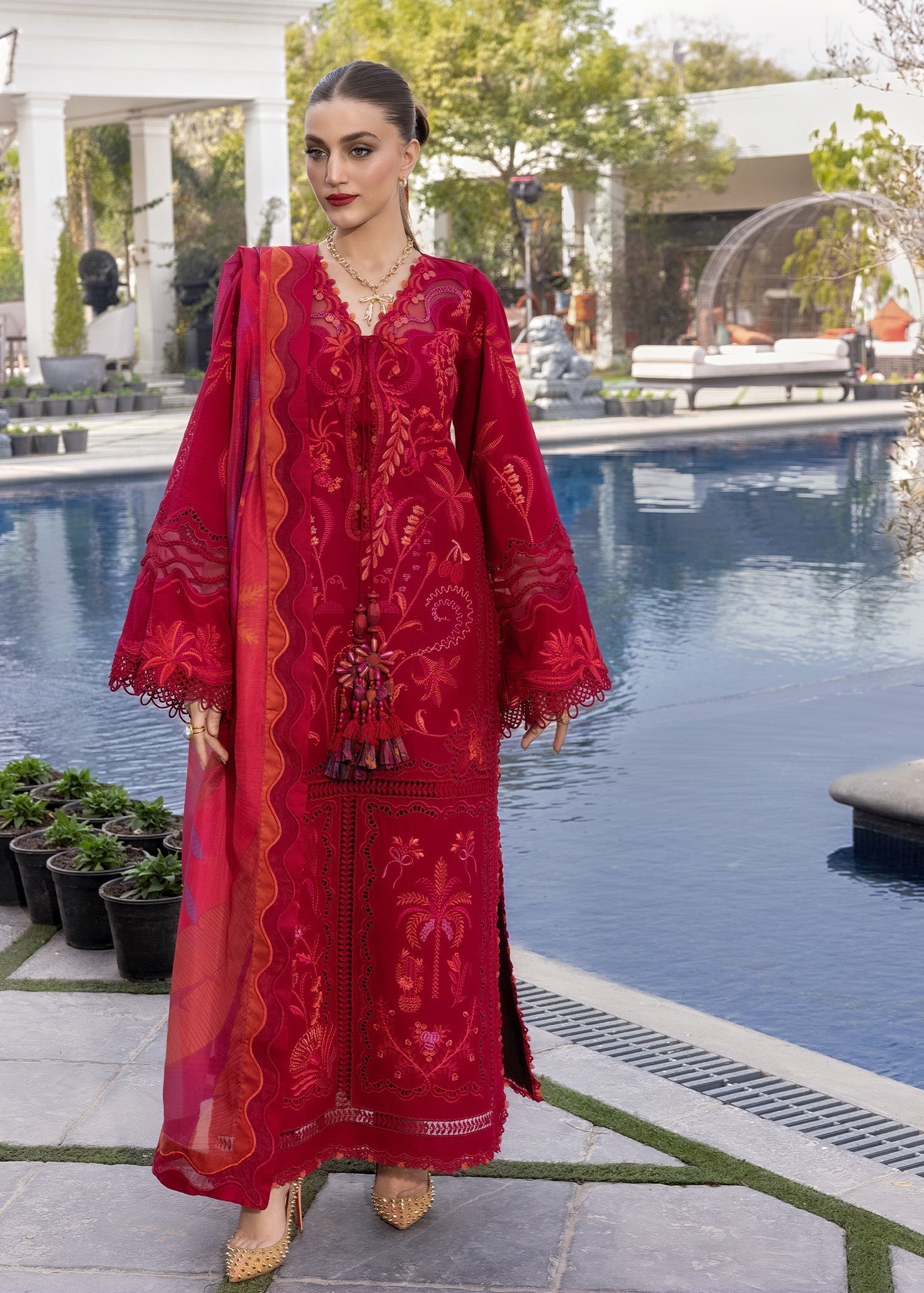 Crimson | flow lawn 26 | BEAUTY IN BLOOM - D3A