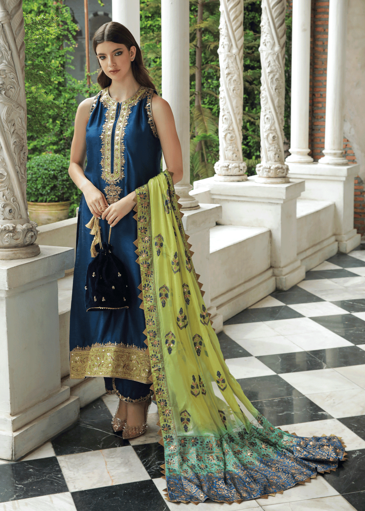 Purple Haze Pret Studio | Apsara Formals | Midnight blue outfit - Official Purple Haze stockist in UK - Sakeena London