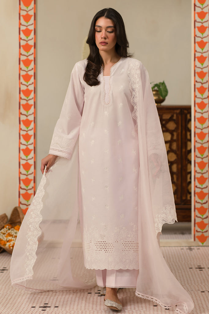 Cross Stitch | Chikankari Lawn 24 | PALE LILAC - Official Cross Stitch stockist in UK - Sakeena London
