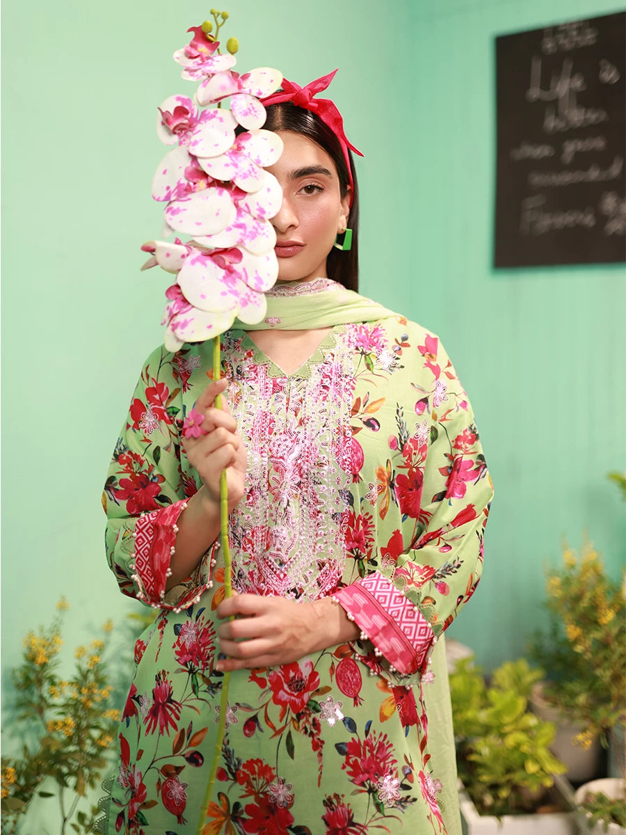 Salitex | Izel Lawn 24 | VIVAD - LUXURY LAWN EMBROIDERED SUIT - Official Salitex stockist in UK - Sakeena London