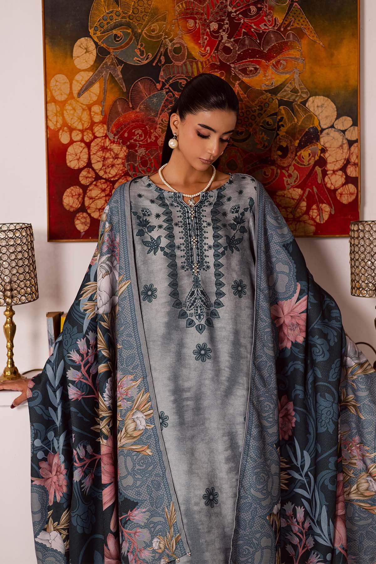 Nureh | Linen Jacquard | SP-193 - Official Nureh stockist in UK - Sakeena London