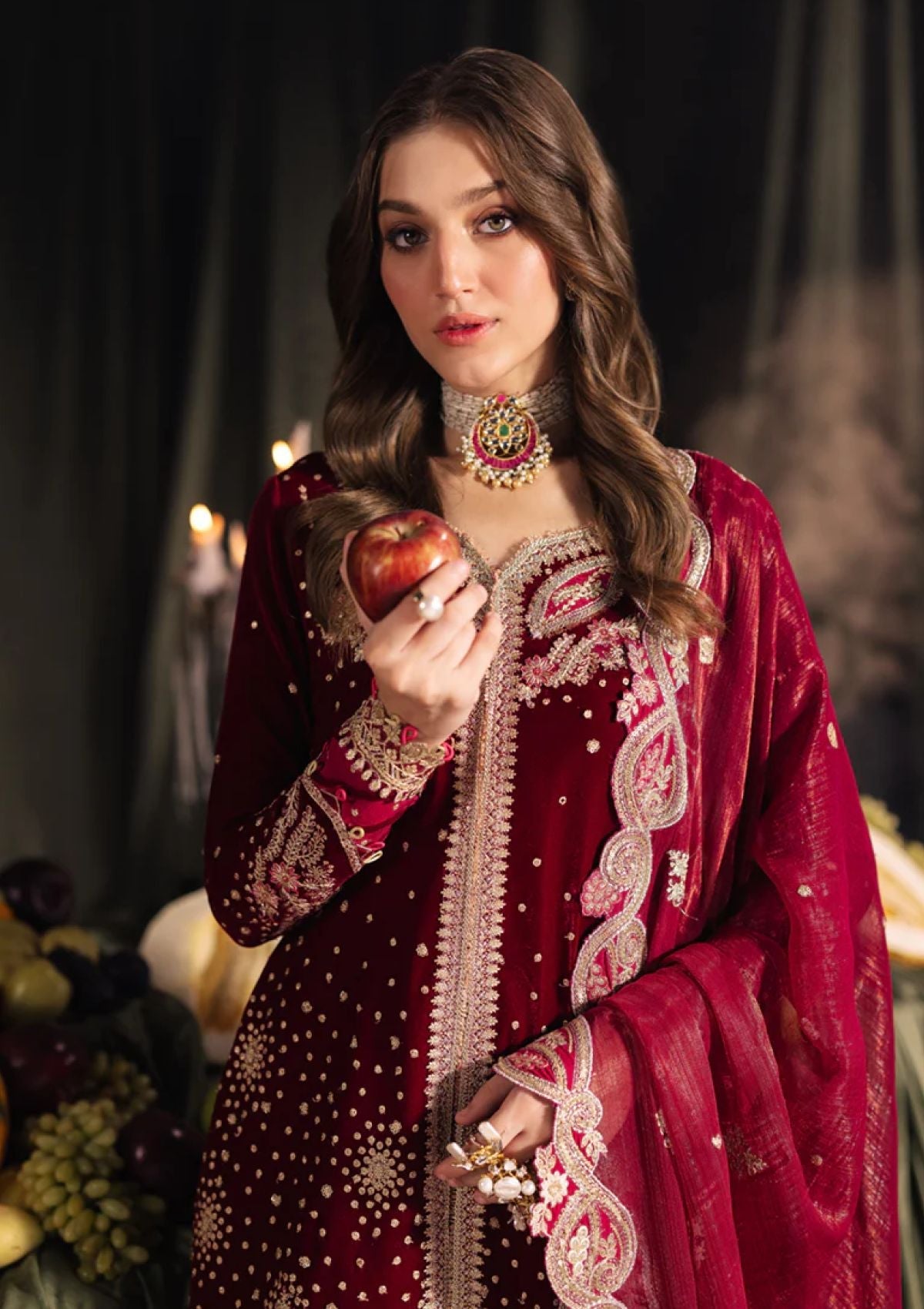 Winter Collection - Qalamkar - Velvet Edit - QV24#02 - AMARA