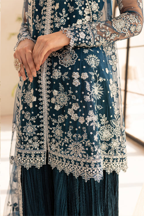 Farasha | Lu Zella Premium Formals 25 | Teal Drizzle - Official Farasha stockist in UK - Sakeena London