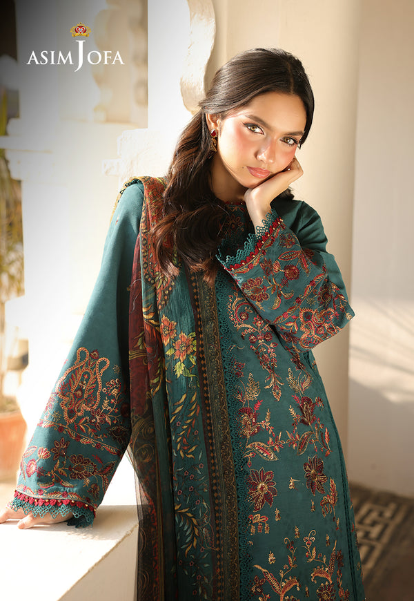 Asim Jofa | Summer Rhapsody | AJUBU-03 Embroidered Jacquard - Official Asim Jofa stockist in UK - Sakeena London