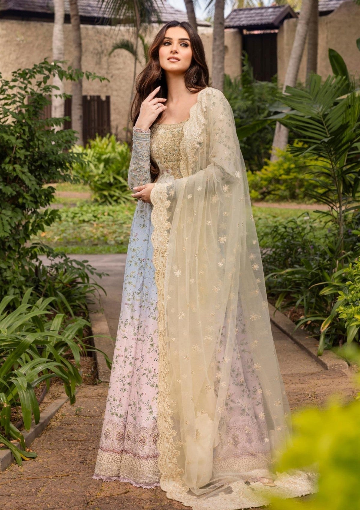 Lawn - Faiza Saqlain - Zinnia Luxury 25 - Freesia