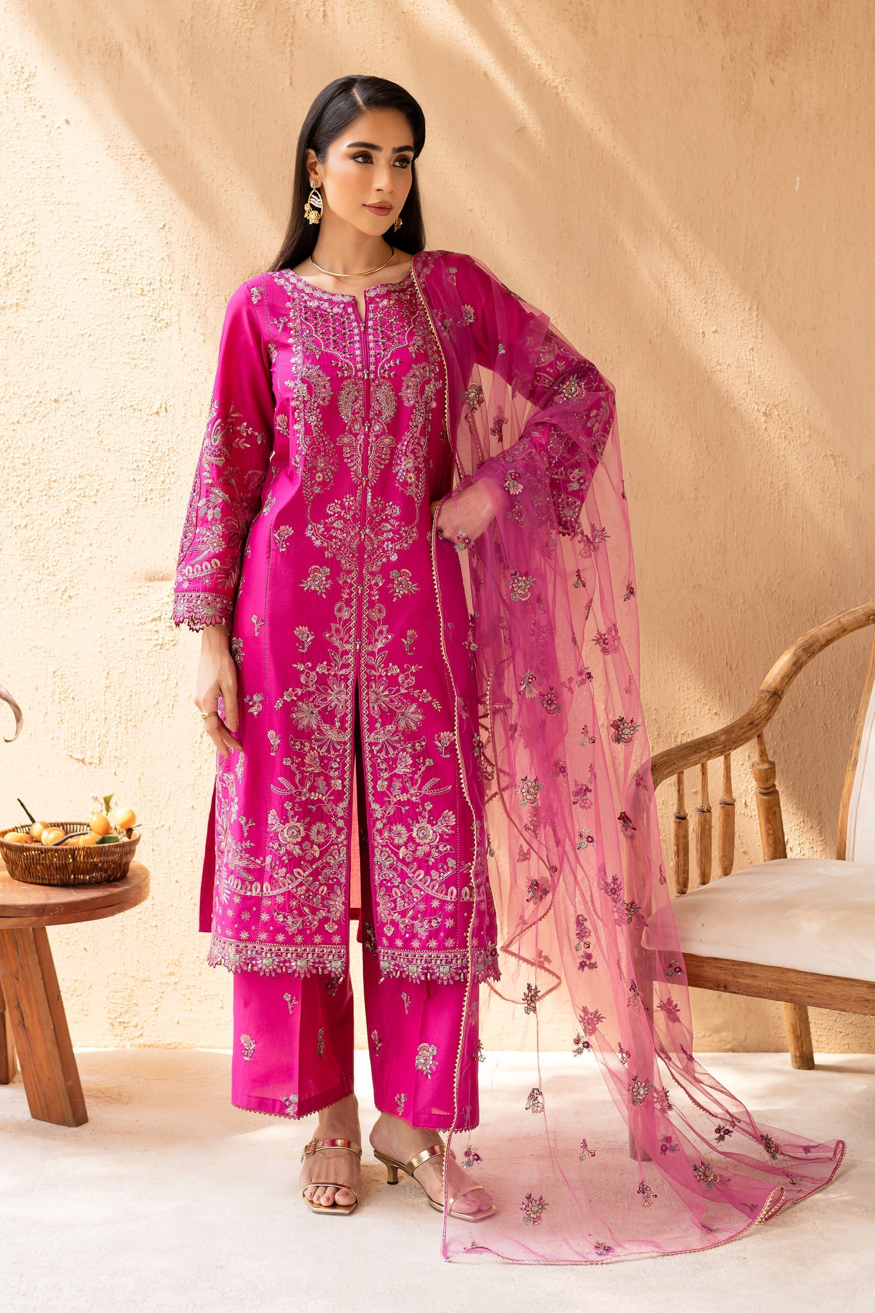 Batik | Nyra Embroidered Summer Solids | Dastak - Official Batik stockist in UK - Sakeena London