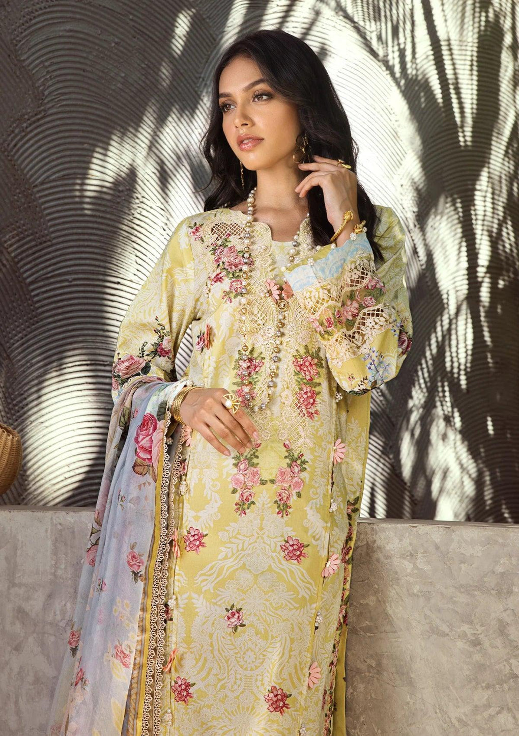 Elaf Premium | Luxury Lawn | Pixie Dust 02A - Official Elaf Premium stockist in UK - Sakeena London