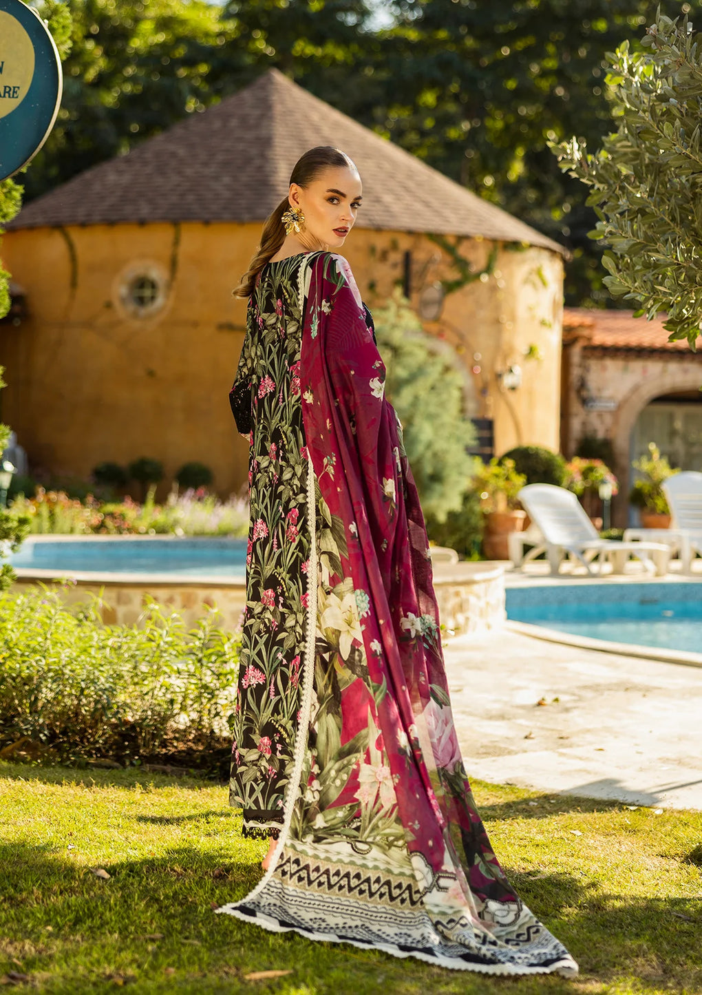 Elaf Premium | Print Chikankari 25 | ELK-08A VISTA - Official Elaf Premium stockist in UK - Sakeena London