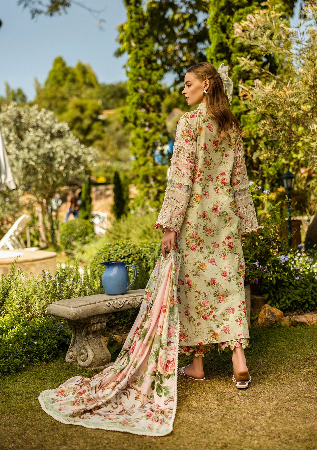 Elaf Premium | Print Chikankari 25 | ELK-04A DEAR PARADISE - Official Elaf Premium stockist in UK - Sakeena London