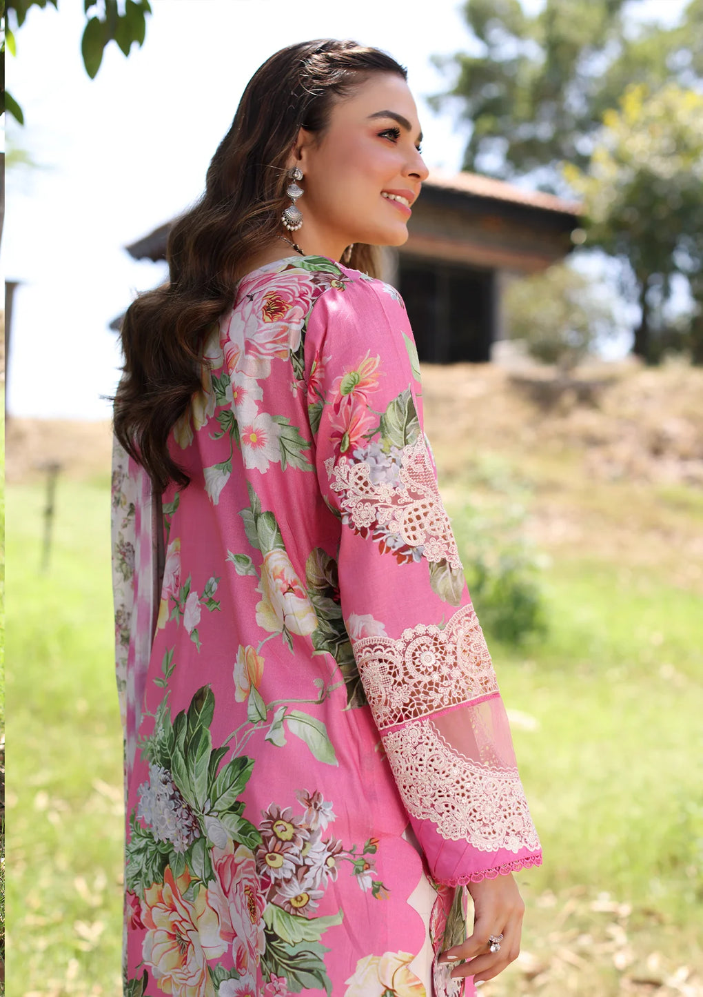 Elaf Premium | Prints Chikankari 24 | 03B PINK MUSE - Official Elaf Premium stockist in UK - Sakeena London