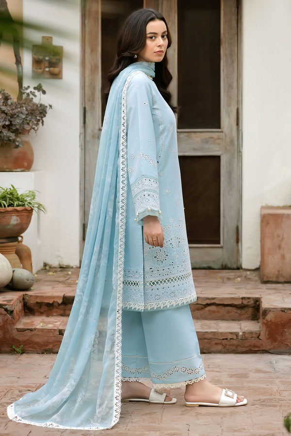 Farasha | Summer Weaves Embroidered Lawn | Sky Haze - Official Farasha stockist in UK - Sakeena London