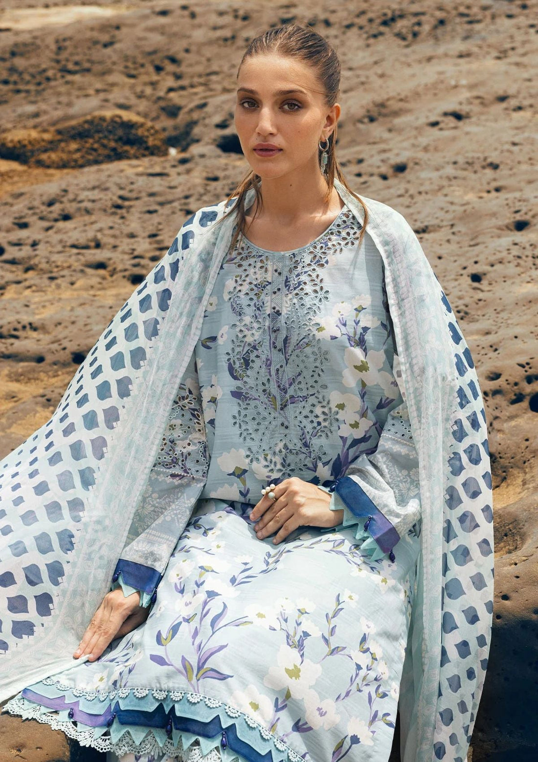 Lawn Collection - Nureh - Gardenia - Chikenkari - NG24#151