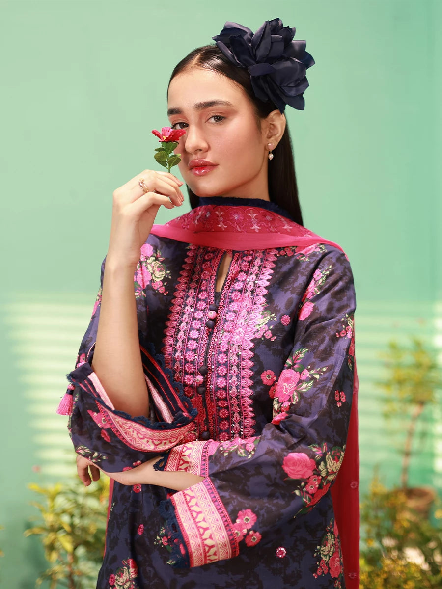 Salitex | Izel Lawn 24 | DAISY- LUXURY LAWN EMBROIDERED SUIT - Official Salitex stockist in UK - Sakeena London