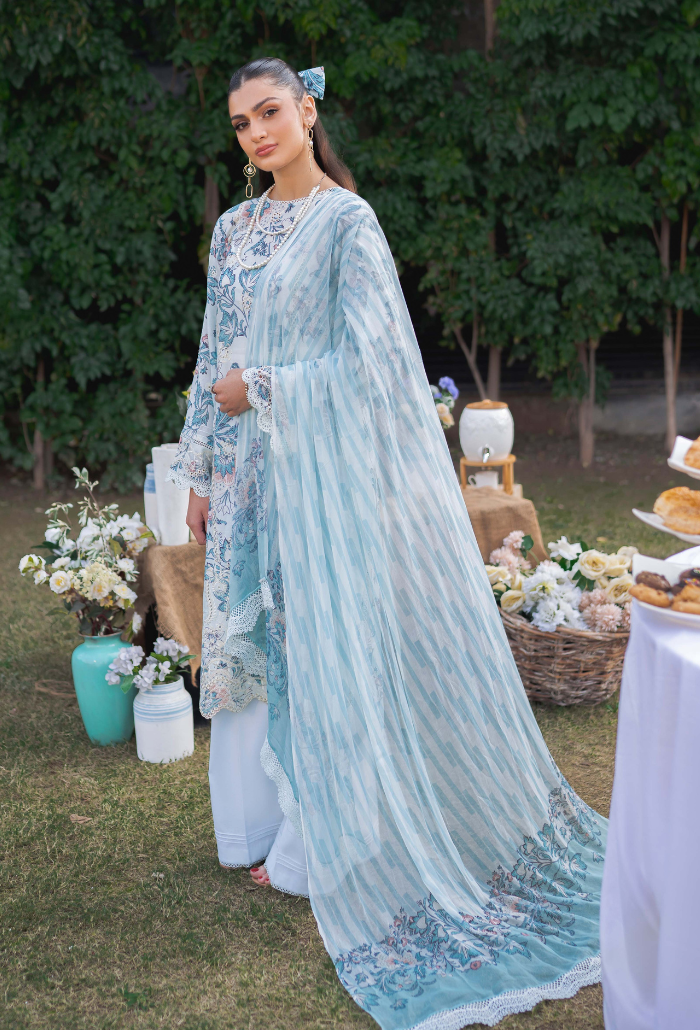Humdum | Gardenia Lawn 24 | Printkari Lawn - PLG 08 - Official HumDum stockist in UK - Sakeena London
