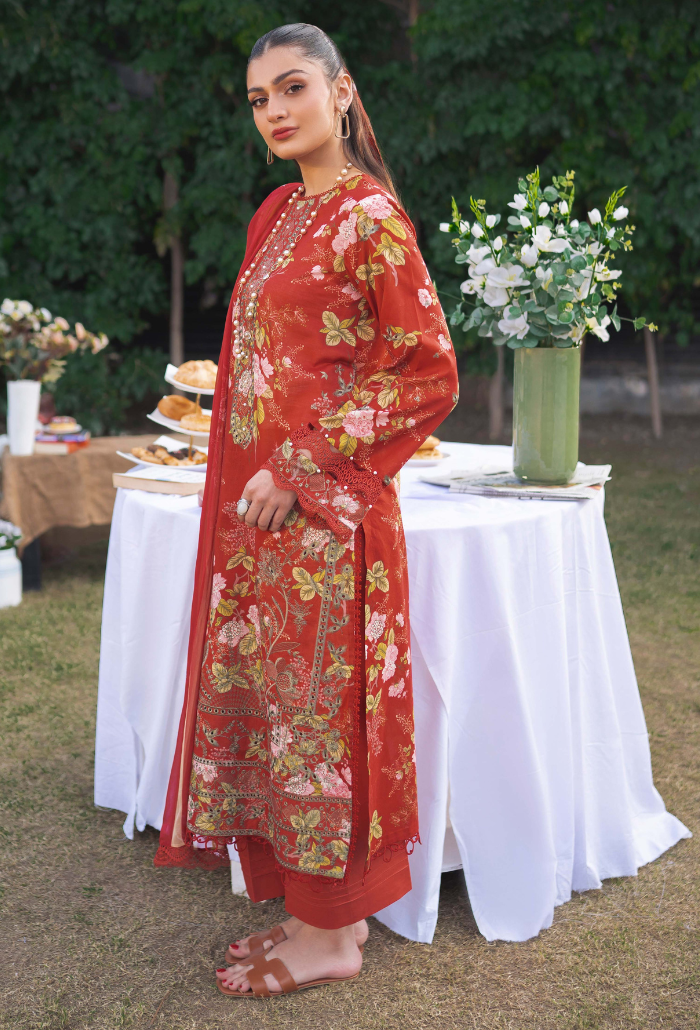 Humdum | Gardenia Lawn 24 | Printkari Lawn PLG 03 - Official HumDum stockist in UK - Sakeena London