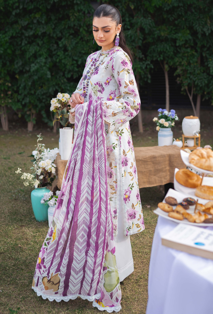 Humdum | Gardenia Lawn 24 | Printkari Lawn PLG 10 - Official HumDum stockist in UK - Sakeena London