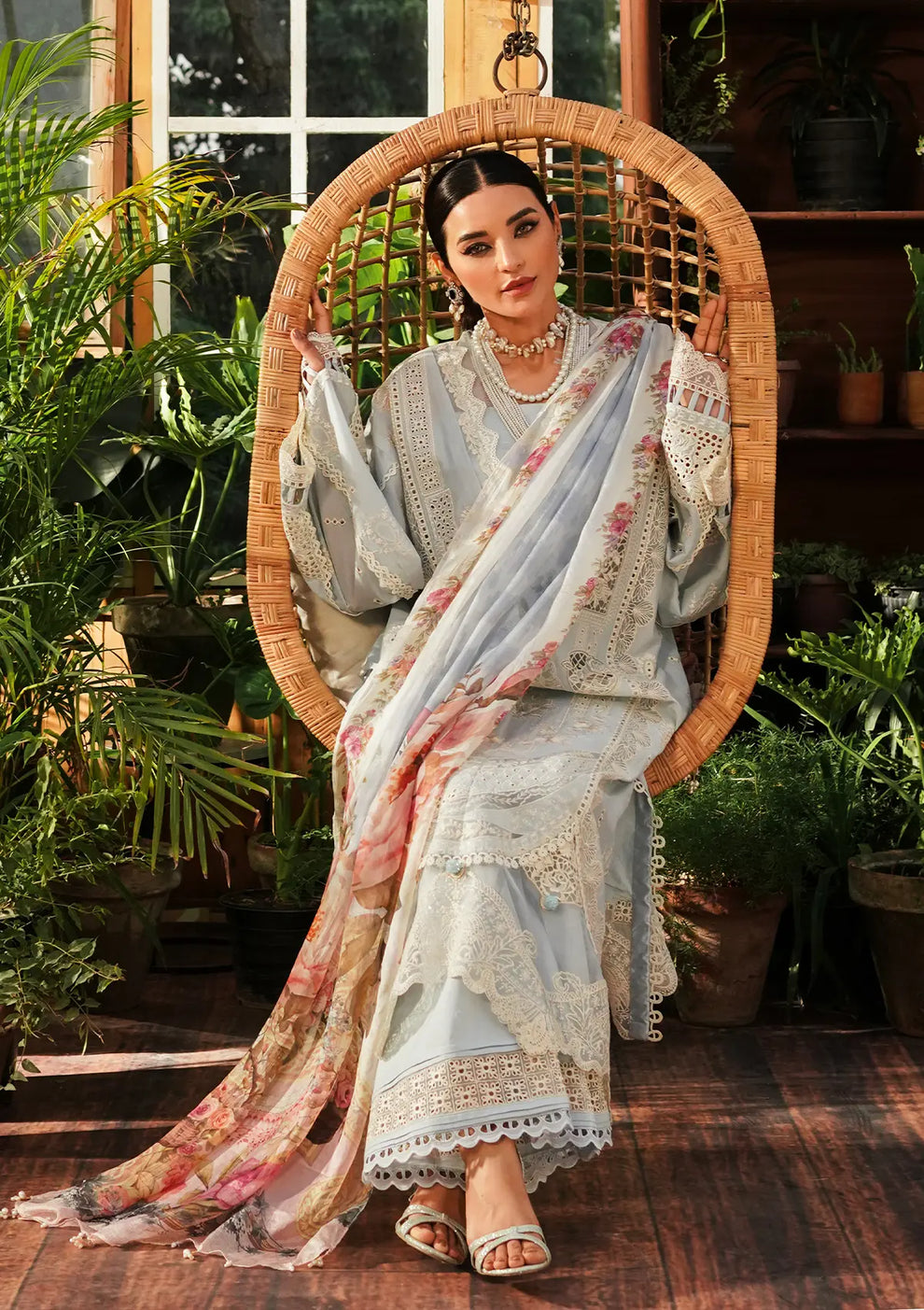 Kahf Premium | Luxury Lawn 24 | KLE-03B Heaven - Official Kahf Premium stockist in UK - Sakeena London