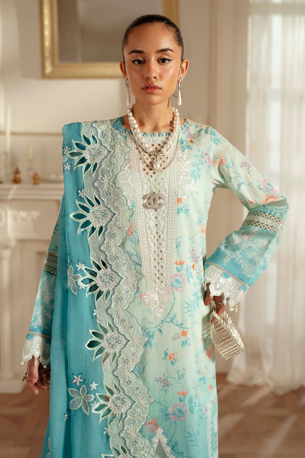 Nureh | Feya Eid Lawn | FE-06 - Official Nureh stockist in UK - Sakeena London