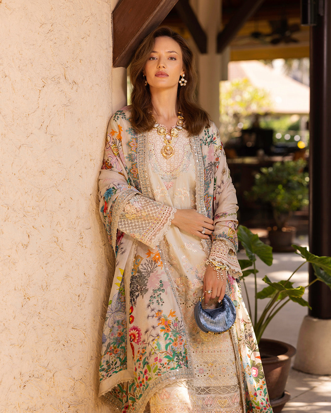 Faiza Saqlain | Zinnia Lawn 25 | Delilah - Official Faiza Saqlain stockist in UK - Sakeena London