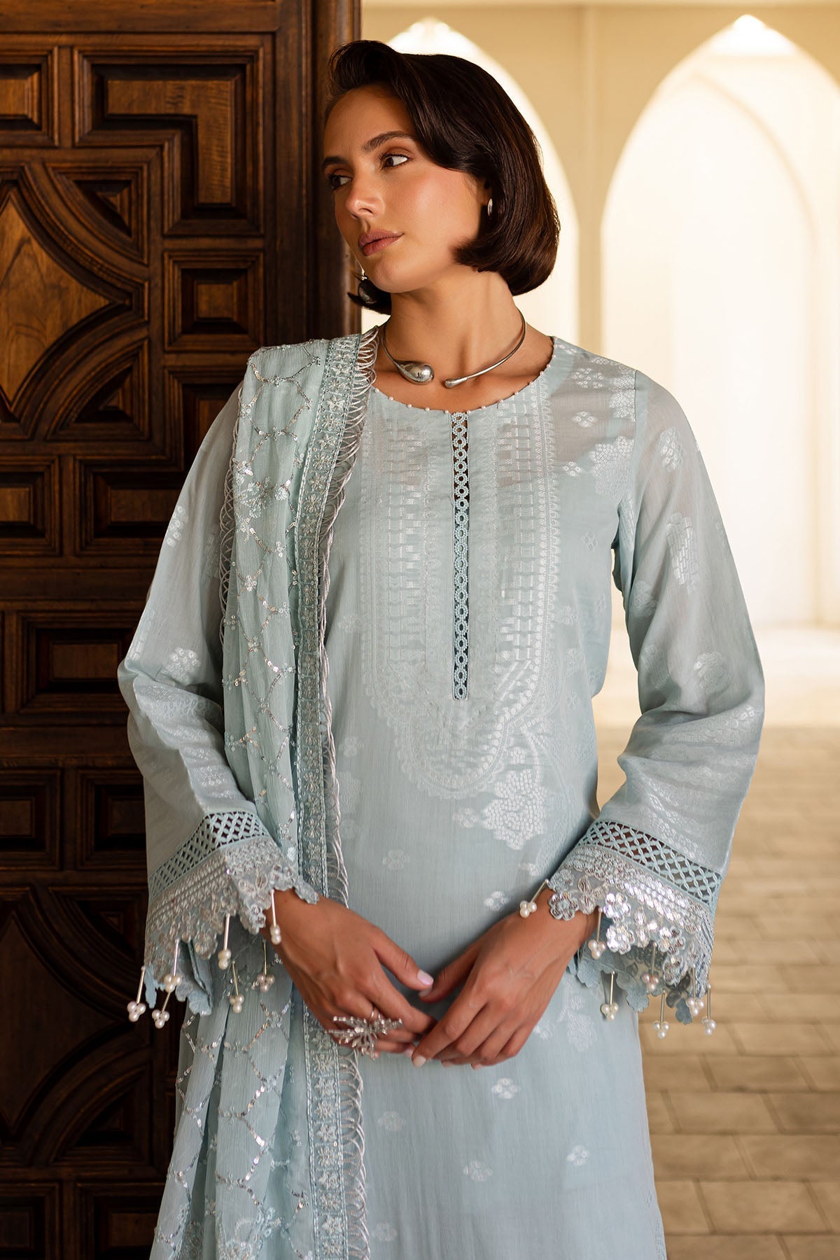 Nureh | Lawn Jacquard | NE-154 - Official Nureh stockist in UK - Sakeena London