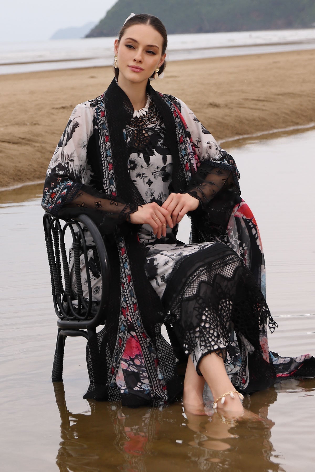 Nureh | Gardenia Embroidered Lawn 25 | NSG-175 - Official Nureh stockist in UK - Sakeena London