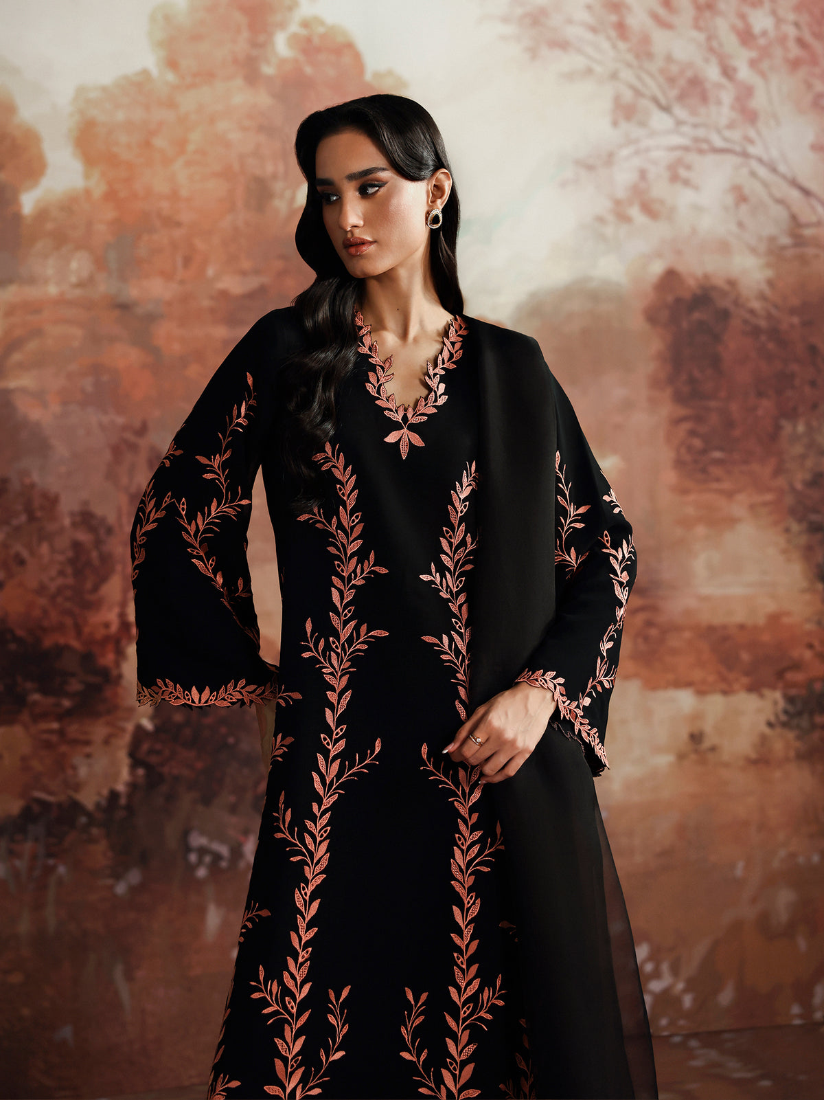Caia | Embroidered Edit | Black Rose - Official Caia stockist in UK - Sakeena London
